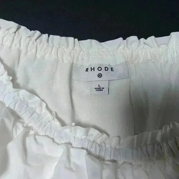 Rhode by Target One shoulder 💯 Cotton mini dress. Ladies size L - Picture 5 of 6